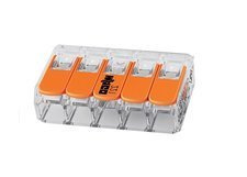 Złączka WAGO 5-torowa linka/drut do przewodu o średnicy 0,14-4 mm2