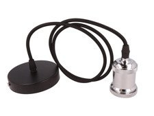 Oprawa zwieszana 1xE27 aluminium - chrom