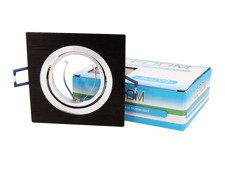 Oprawa sufitowa aluminiowa kwadratowa ruchoma czarny szczotkowany