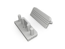 Zaślepka kpl. 2 sztuki szara do profilu nawierzchniowego SURFACE10