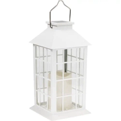 Lampa Ogrodowa LED solarna wisząca LATARENKA 27cm biała Polux