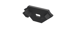 Zaślepka 1 sztuka do profilu narożnego Lumines typ C czarna z otworem
