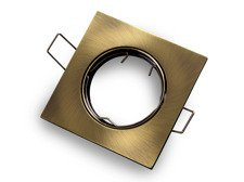 Oprawa sufitowa kwadratowa ruchoma, odlew stopu aluminium - patyna