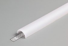 Klosz D klik mleczny do profilu LED ARC12, UNI12, QUARTER10, WALLE12 2 metry