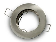 Oprawa halogenowa sufitowa okrągła stała, odlew stopu aluminium - satyna