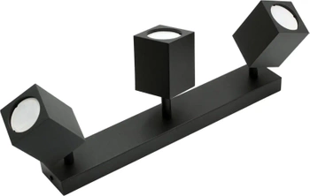 Kinkiet lampa z trzema ruchomymi punktami GU10 QUANTUS III czarna