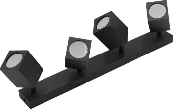 Kinkiet lampa z czteroma ruchomymi punktami GU10 QUANTUS IV czarna