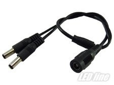 Rozgałęźnik DC  2,1 x 5,5 mm gniazdo/wtyczka 1/2