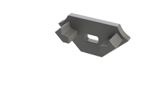 Zaślepka 1 sztuka do profilu narożnego Lumines typ C szara z otworem