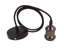 Oprawa zwieszana 1xE27 aluminium - perłowa czerń