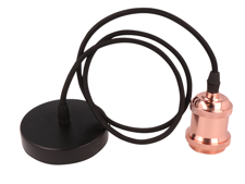 Oprawa zwieszana 1xE27 aluminium - różowe złoto