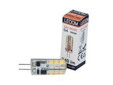 Żarówka LED G4 12V 3W 3000K biała ciepła silikon CCD