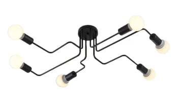 Lampa sufitowa, żyrandol loftowy 6 ramienny E27
