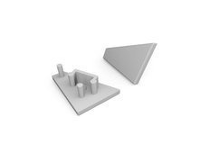 Zaślepka kpl. 2 sztuki szara do profilu CORNER10