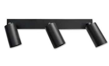 Kinkiet lampa z trzema ruchomymi punktami GU10 BARDO III czarna