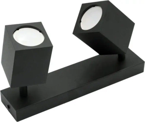 Kinkiet lampa z dwoma ruchomymi punktami GU10 QUANTUS II czarna